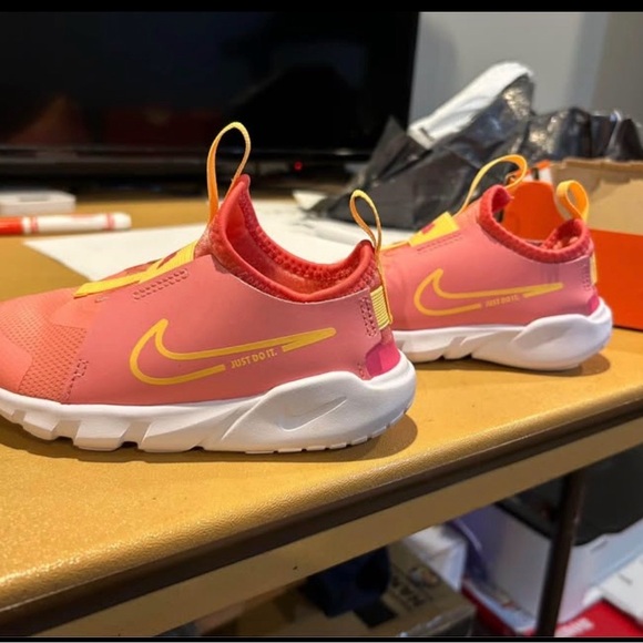 Nike Other - Nike Kids Coral and Yellow Sneakers